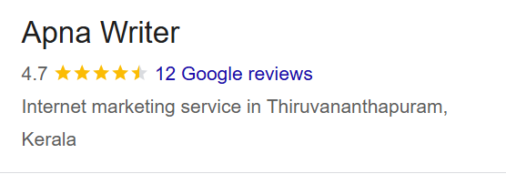 Apna Writer Google Review Image 