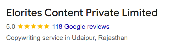 Elorites Content Writing Services Google Reviews Image