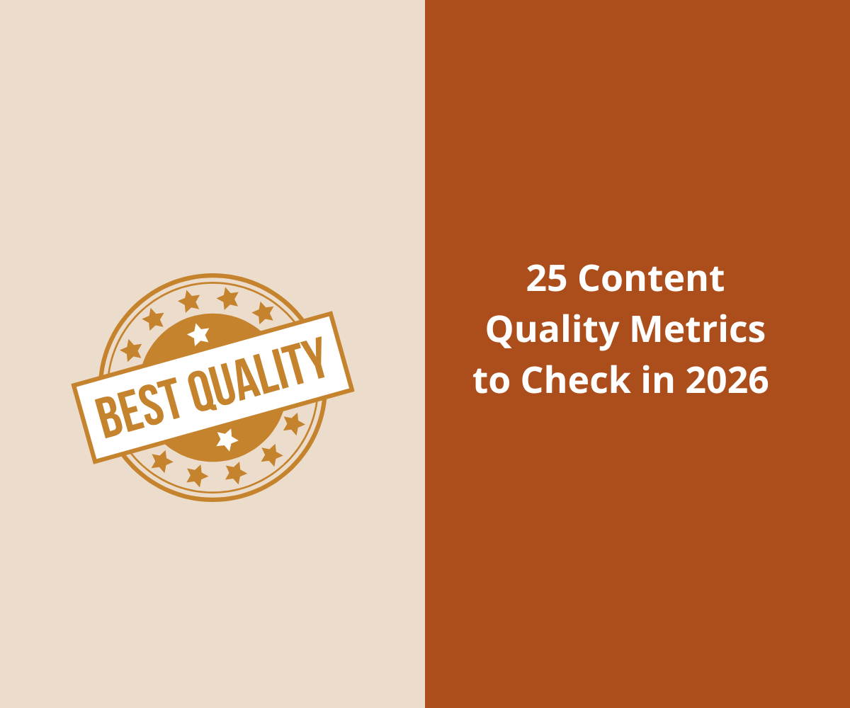 25 content quality metrics to check in 2026 blog banner image