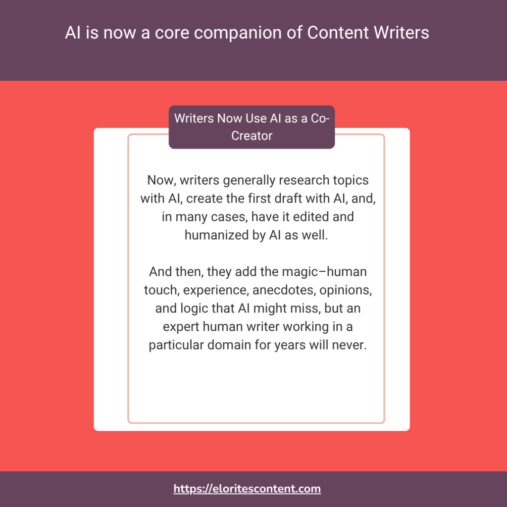 AI is the core companion of content writers