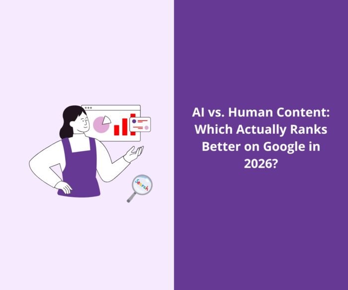 Banner image for the post AI vs Human Content: Which ranks better on Google SERPs