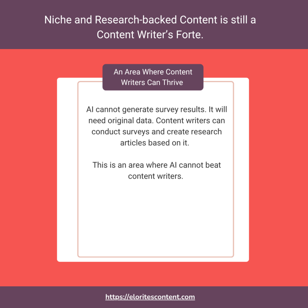 Niche content still done by human writers